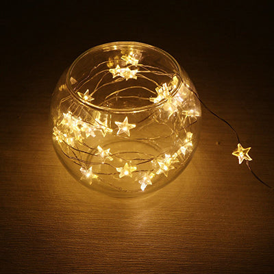 Copper Wire Star string lights